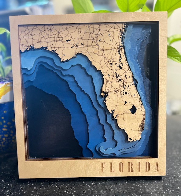 Layered Florida Wooden Map Workshop - December 8